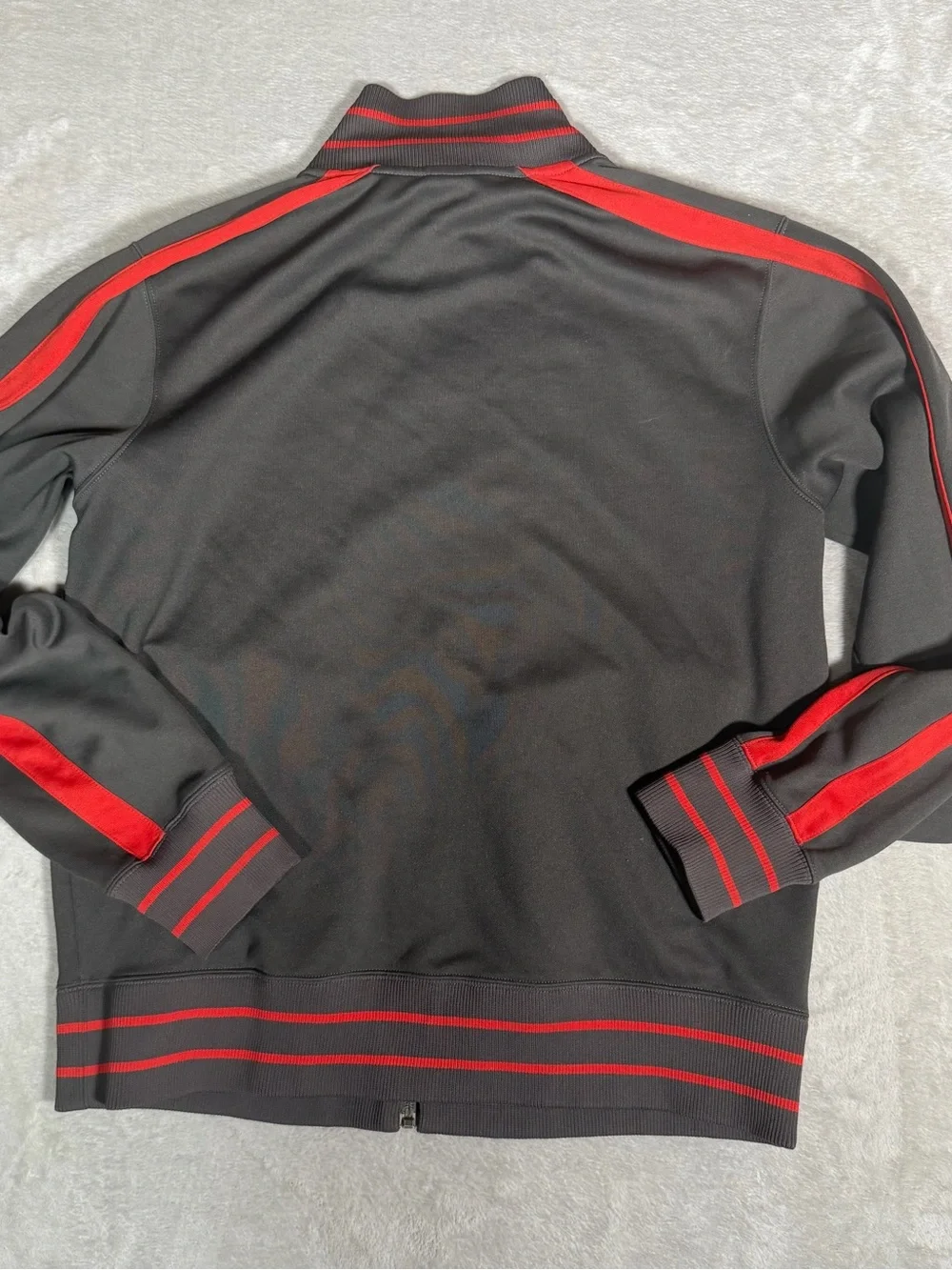 The North Face Black Jacket with Red Stripe Accents
